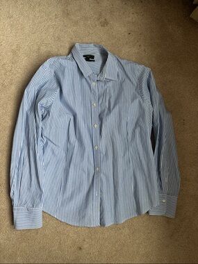 Classic Blue Stripe women's Dress Shirt